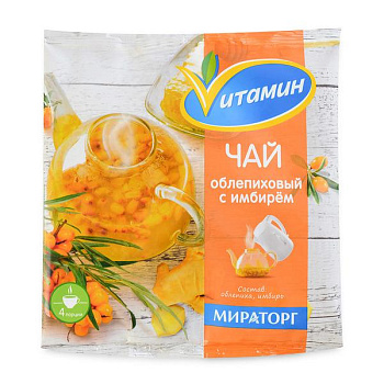 Чай облепиховый Мираторг 300г с имбирем св/м Чай облепиховый Мираторг 300г с имбирем св/м