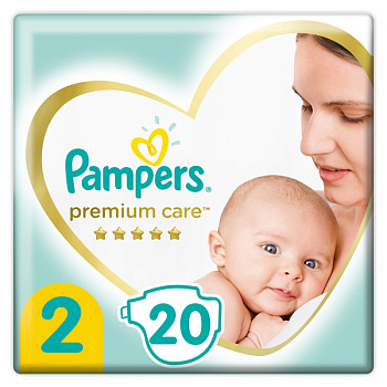 Подгузники Pampers 20шт Premium care 2 mini Подгузники Pampers 20шт Premium care 2 mini