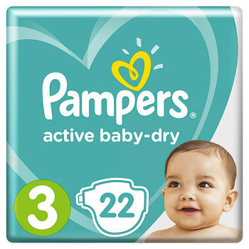 Подгузники Pampers Active Baby midi S3 6-10кг 22шт Подгузники Pampers Active Baby midi S3 6-10кг 22шт